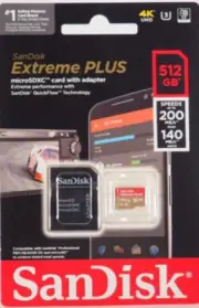 SanDisk - Extreme PLUS 512GB microSDXC UHS-I Memory Card