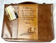 Bible Leather Lux Classic Cover Carrying Book Case Large. NEW