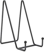 2 Pack Display Stands for Plate - Black Metal Iron Easel Plate Holder Stands Frame Holders for Displaying Photos, Pictures, Decorative Plate Dish and Tabletop Art (6 inch)