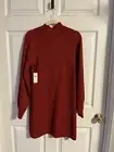NWT Anthropologie Burgundy Wine Alder Mockneck Sweater Dress Medium M $168