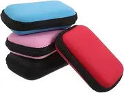 4Pcs Zippered Organizer Case for Jewelry Game Cards Earphones Cables Durable Eva Storage Zipper Design for Travel Everyday Use