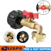 QCC1 90 Degrees Propane Refill Pressure Elbow Adapter & ON-Off Control Valve 1LB