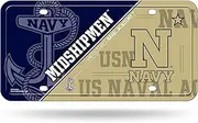 Rico Industries NCAA Naval Academy Midshipmen Primary Metal Auto Tag 6" x 12" - Great for Truck/Car/SUV