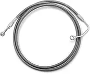 Mofun 71" Extended Length ABS Upper Hydraulic Front Brake Line Stainless Steel Compatible with Harley Touring Road King Street Electra Road Glide 2008-2013, Fit 16"-18" Handlebar Black