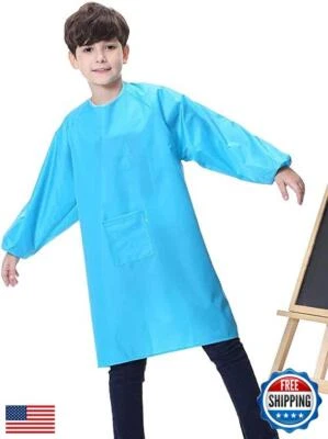 Royar beauty Kids Art Smock, Waterproof Apron with Pocket for Children, Artis