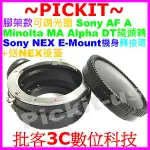 SONY AF MINOLTA MA A ALPHA鏡頭轉NEX E-MOUNT機身腳架轉接環後蓋A6500 A6300