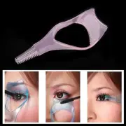 Eyelash Brush Curler Mascara Guard- 3 in 1 Applicator Tool Stencil Shield Guide