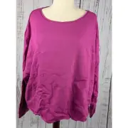 Sanctuary Perfect Cotton Sweatshirt in Solstice Pink Ladies Size L/XL