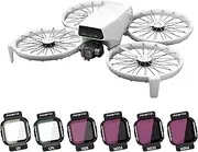 RCstyle 6 Pack Kit ND Filters Set for DJI Flip, Multi-Coated Gimbal Camera Protective Lens Filters for DJI Flip Accessories(CPL, UV, ND8, ND16, ND32, ND64)