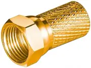 Goobay Coaxial Plug Cu Gold Plated L.Approx. 20mm, Gr. Nut