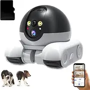 Blinky Bot Camera,Robot Camera,360° View,1080P,with 32/64/128G Memory Card,with 2-Way Talk Audio,App Control and Night Vision,for Family (4G Style,32g Memory Card)