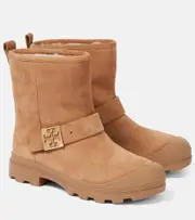 [Tory Burch] Tory Burch Mellow shearling-lined suede platform ankle boots UK 4 brown