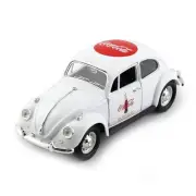 Coca Cola Diecast Vw Beetle White 1/24 Pj-Mc20 Minicar