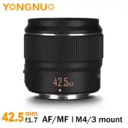 YONGNUO YN42.5mm F1.7M II Autofocus Lens for Panasonic Olympus M4/3 Mount Camera