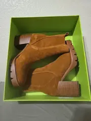 Sam Edelman Rollins Boots In Brown Suede ! Women's Size US 7 M !! Fire