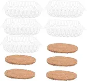 Parliky 5 Sets Breathable Plastic Pigeon Nests with Mats Durable Bird Nesting Bowls for Breeding Resting and Playing Comfortable and Safe Nesting for Pigeons and Quails