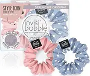 invisibobble Sprunchie Spiral Hair Ring - Dot's It and No Morals, But Corals- 2 Pack- Scrunchie Stylish Bracelet, Strong Elastic Grip Coil Accessories for Women - Gentle for Girls Teens and Thick Hair