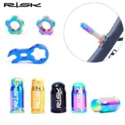 RISK Bicycle Presta Valve Cap Titanium Alloy Road Bike Schrader Valve Covered