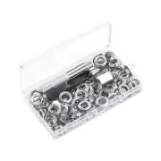 120 Sets Grommets Eyelets Thickened Eyelets Tool for Tarp Canvas Leather