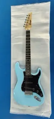 Busuyi VRack 6 String Electric Guitar Blue With Black Pickguard