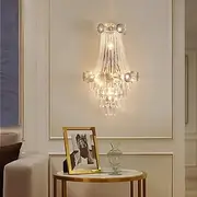 Indoor Wall Sconces Gold 1 Light Wall Sconce, Modern Wall Light Fixtures, Farmhouse Wall Sconces with Clear Glass Shade, Wall Lights for Living Room, Bedroom,