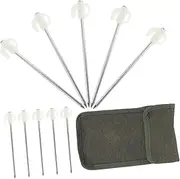 YARNOW 1 Set Tent Stakes Ground Pegs for Camping Awning Canopy Heavy Duty Lightweight Easy to Use with Carry Bag for Grass Ice Ground