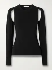 [HELMUT LANG] HELMUT LANG - Cutout Cotton Top - Black - small small Black