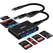 SD Card Reader 7 in 1 USB 3.0 Memory Card Reader/Writer 5Gbps for SD/Micro SD...