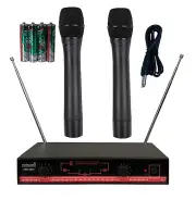 STARAUDIO 2 Channel VHF Handheld Wireless Microphone System 2CH VHF Karaoke Mic