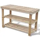 NNEVL 2-in-1 Wooden Shoe Rack With Bench Top Durable