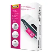 Fellowes Laminating Pouch 10mil 2 1/4 x 3 3/4 Business Card Size 100/Pack 52058