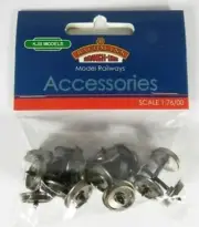 OO Gauge Bachmann 36-034 Brass Turned Wagon Disc Brake Wheels (x10)
