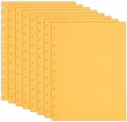 uxcell 4 Pair Discbound Notebook Cover, 8.74" x 11.26" Letter Size PP Disc Planner Cover for Arc Notebook Happy Planner Office Product, Yellow