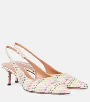 [Aquazzura] Aquazzura New Purist Sling 50 slingback pumps AU 8 multicoloured