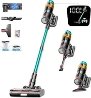 Cordless Vacuum Cleaner, 550W 45KPA 70Mins Vacuum Cleaners for Home, Stick Vacuum with Charging Dock Station, Anti-Tangle Wireless Vacuum, Rechargeable Cordless Vacuum