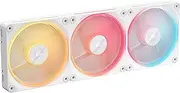 CORSAIR iCUE Link LX120-R RGB 120mm PWM Reverse Fans – Triple Fan Kit – Low-Noise, CORSAIR Magnetic Dome Bearing, Dual Light Loops, CORSAIR QuikTurn™ Screws, Zero RPM Mode – White