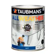Taubmans 1L White Matt All Weather Exterior Paint