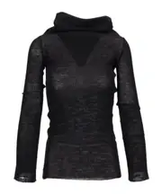 TIZZIANA DROP SHOULDER LONG SLEEVE KNITTED S,XS,M Black