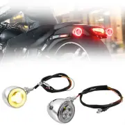 LED Motorcycle Turn Signals Amber Red Light For Harley Sportster 883 1200 Fatboy