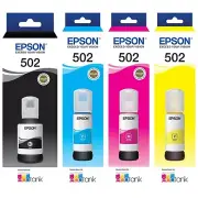 GENUINE Original Epson T502 EcoTank 502 Ink Toner Bottle Value Pack Bulk Option