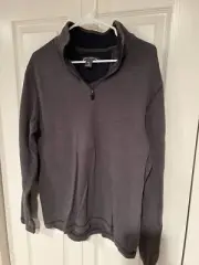 Eddie Bauer Men's Gray 1/4 Quarter Zip Pullover Sweater – Size Medium