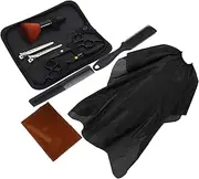 Ipetboom 1Set Durable Hair Trimming Scissors Ergonomic Design Hair Cutting Shears for Home and Salon Use Barber Tools Black Finish