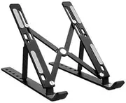 Aluminum Alloy Stand, Foldable Portable Ventilated Desktop Laptop Holder Space Save Adjustable Ergonomic Tray Mount Works with 15.6 Inch The Following of Laptop,A