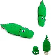 Cool USB Flash Drive - Crocodile USB Drive - 16 GB Thumbdrive Alligator (Croc - Green)