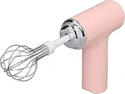Cordless Electric Hand Mixer 3 Speed Egg Beater with 2 Whisks for Whipping Cream, Eggs & Baking (Pink)