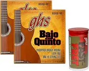 GHS Strings - BAJO QUINTO 10 STRING PHOSHOR BRONZE - 2 PACK (BSXB-10-2 SETS) Plus GHS Fast Fret