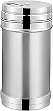 Daseeme Spice Shaker Bottle Seasoner Bottle Condiment Bottle Stainless Steel Spice Dispenser with Rotatable Cover 3 Pouring Size Holes Spices Dispenser Storage Container Toothpick Holder