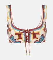 [La DoubleJ] La DoubleJ Sunset floral bikini top UK 6 multicoloured