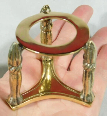 Sphere Display Stand PILLAR Design Medium Size Brass / Gold Color