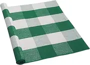 Buffalo Check Rug,Plaid Outdoor Rug,Layered Door Mat,Cotton Gingham Rugs,Floor Mat for Front Porch/Runner/Bedroom/Kitchen/Farmhouse 35"x24" Red & Black (Color : Green+White, Size : 43"x28")